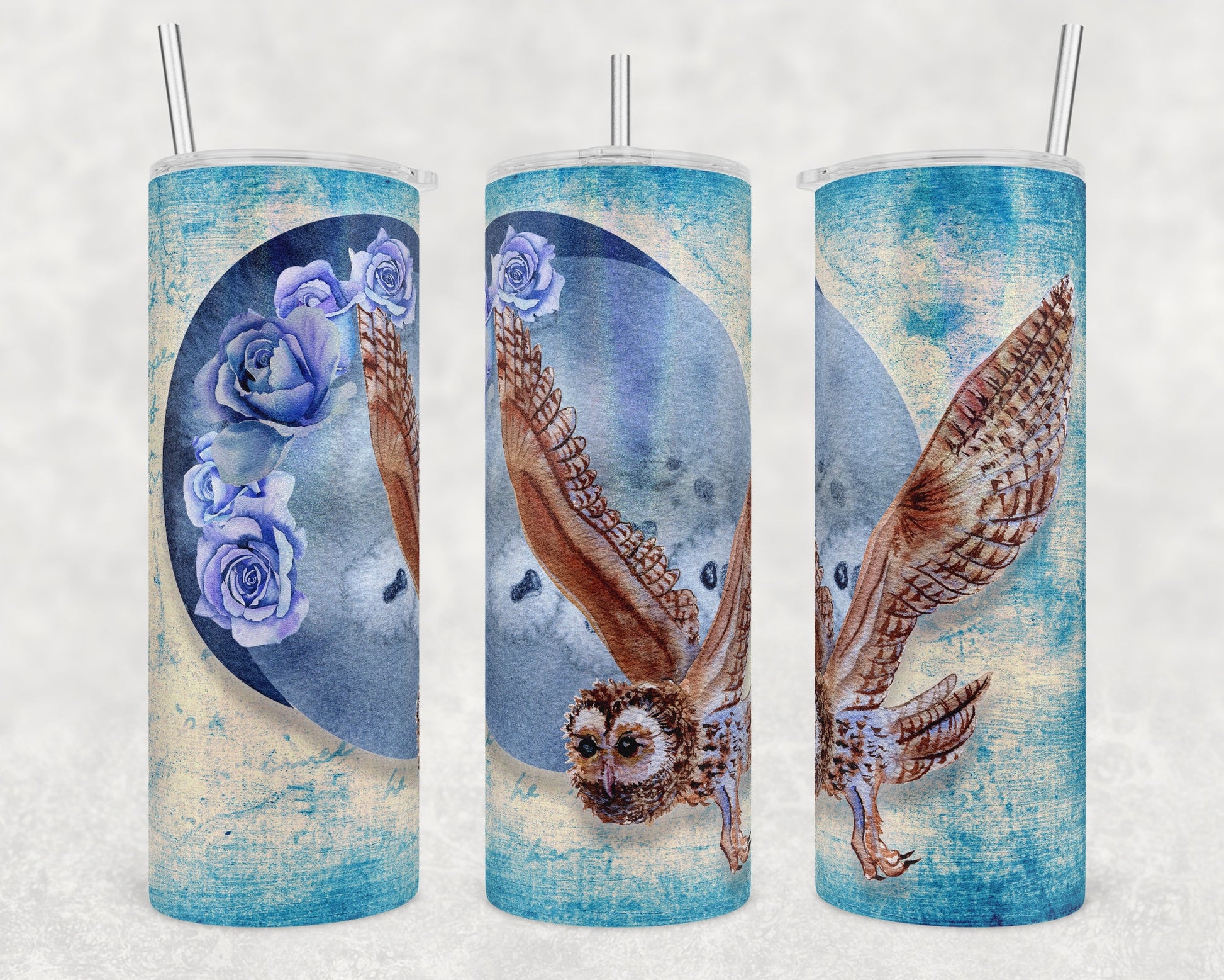 BOHO Owl Art 20oz Stainless Steel Tumbler Gloss or Shimmer - Schoppix Gifts