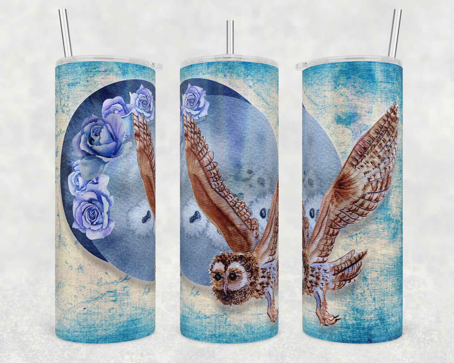 BOHO Owl Art 20oz Stainless Steel Tumbler Gloss or Shimmer - Schoppix Gifts