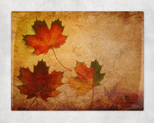 Autumn Leaves Art Decorative Ceramic Tile with Easel Back - 6x8 inches