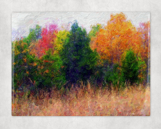 Autumn Colors Fall Foliage Art Decorative Ceramic Tile with Optional Easel Back - 6x8 inches
