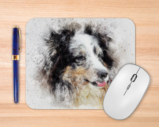 Sheltie Art Pet Owner Rubber Mousepad