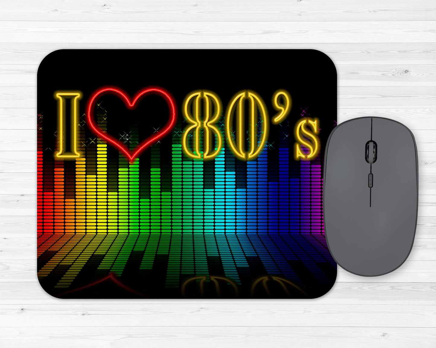 I Love the 80s Art Rubber Mousepad