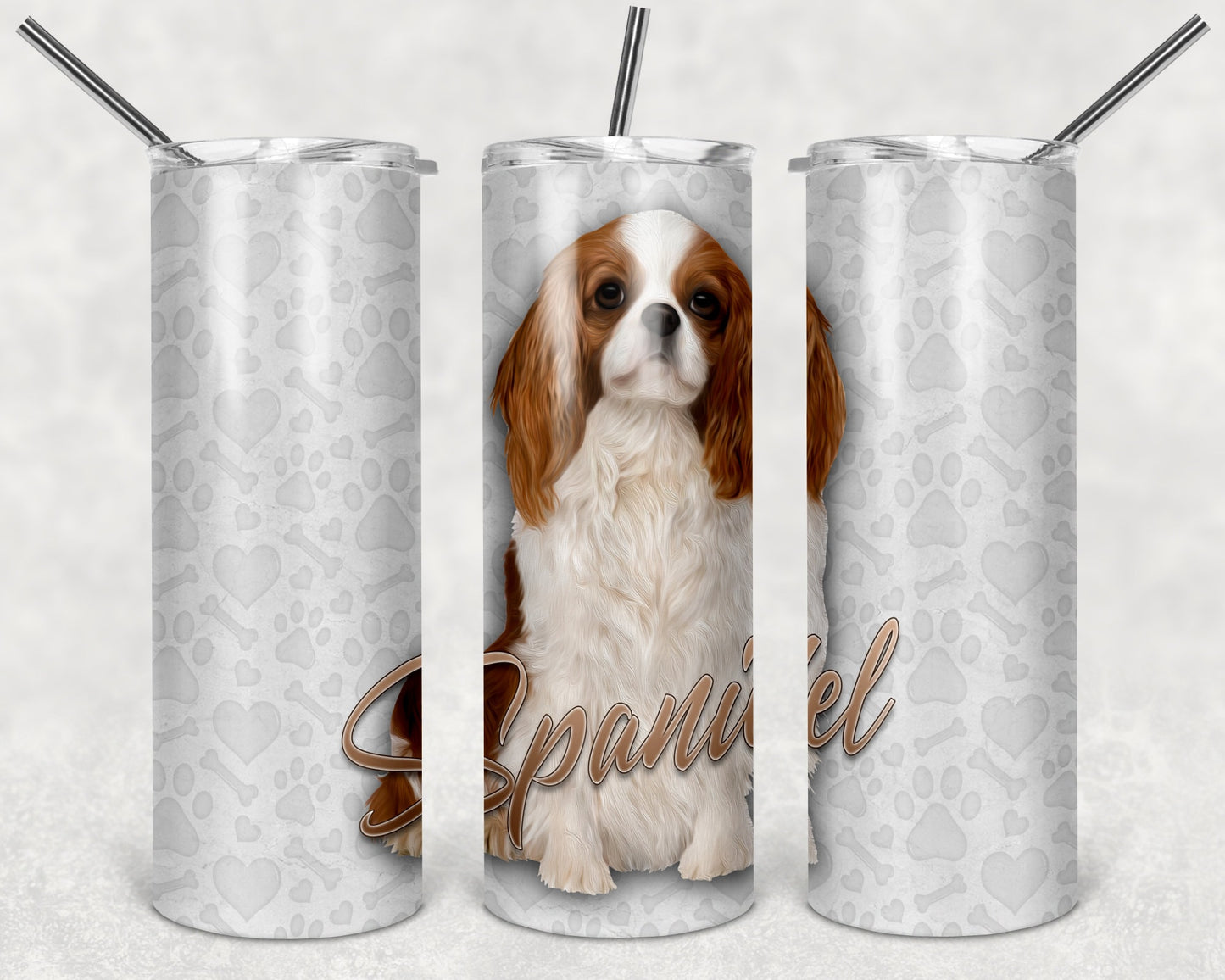 Cavalier King Charles Spaniel Art 20oz Skinny Tumbler - Stainless Steel