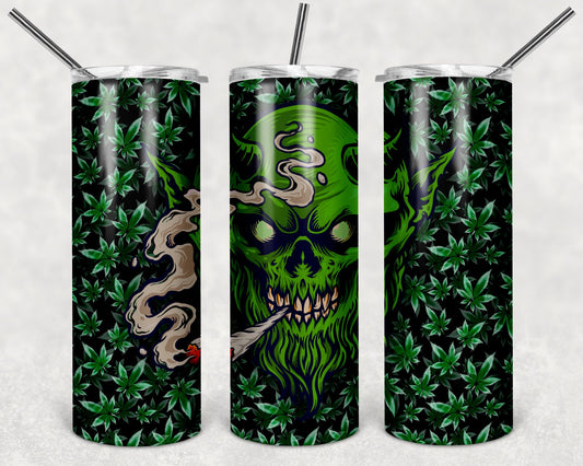 Cannabis Marijuana Art 20oz Skinny Tumbler - Stainless Steel - 3 Design Choices Available