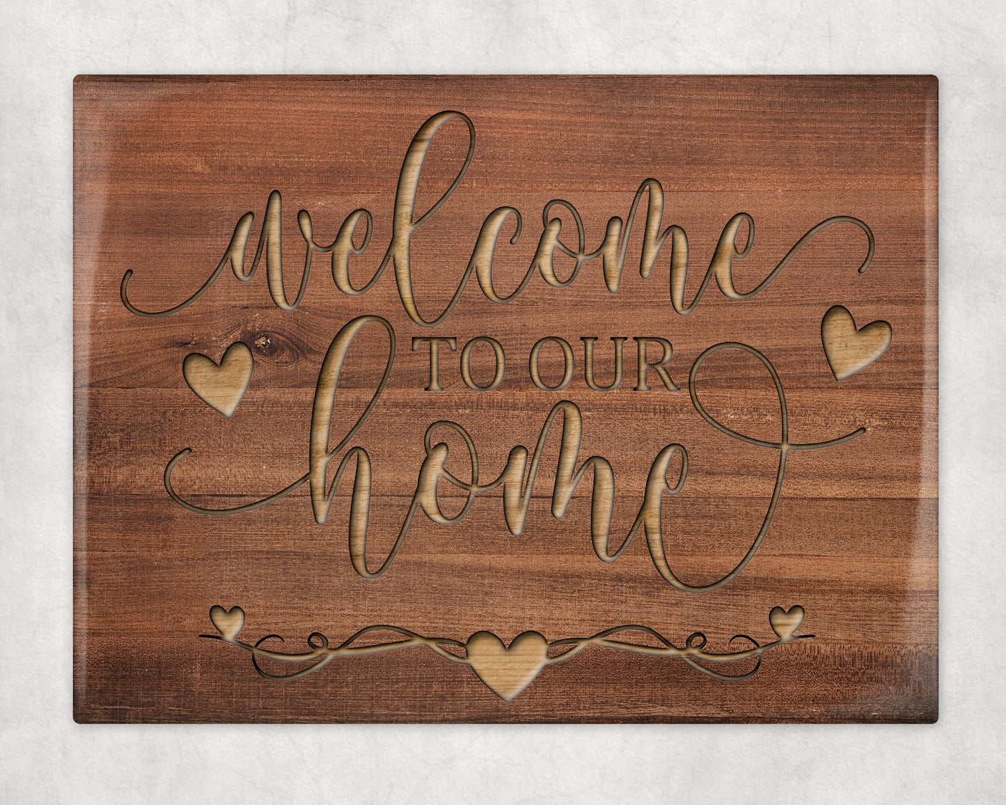 Welcome to Our Home Art Decorative Ceramic Tile with Optional Easel Back - 6x8 inches