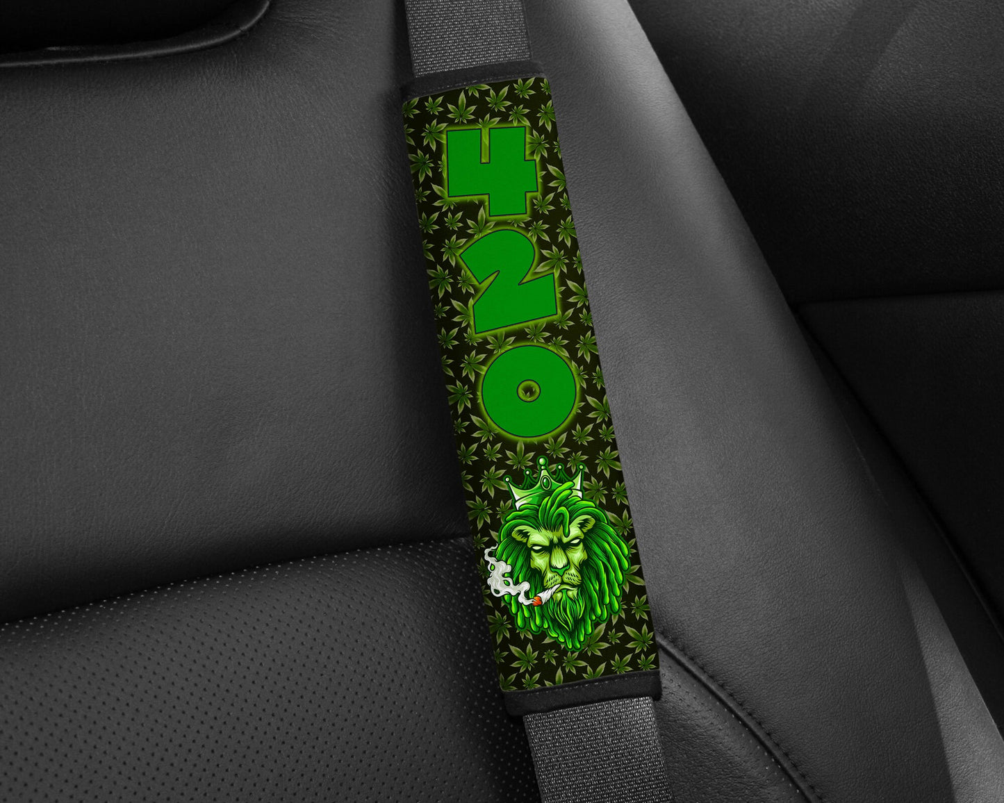 420 Cannabis Seat Belt Pads - 6 Design Choices