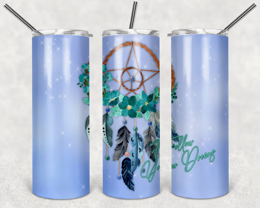 Follow Your Dreams Dreamcatcher Star Art 20oz Skinny Tumbler - Stainless Steel