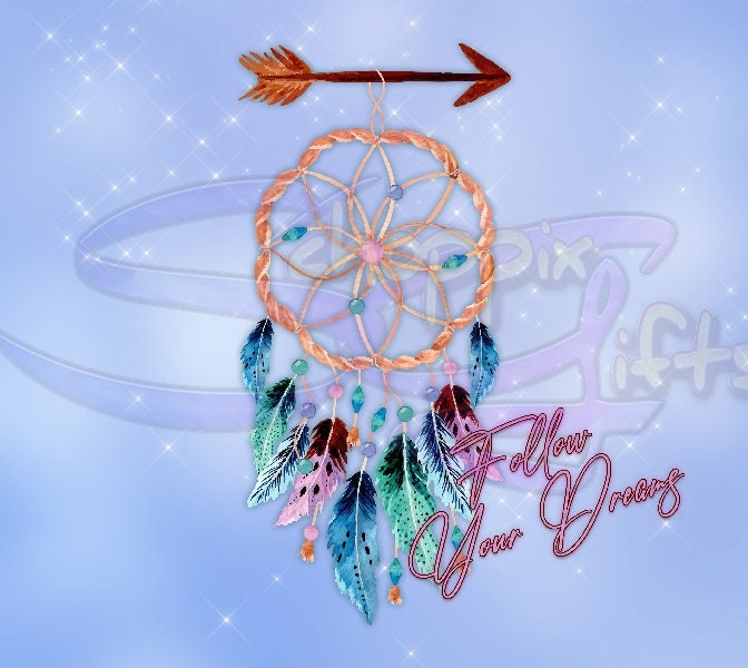 Follow Your Dreams Dreamcatcher and Arrow Art 20oz Skinny Tumbler - Stainless Steel