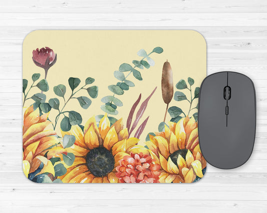 Sunflower Garden Art Rubber Mousepad