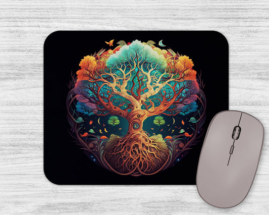 Beautiful Tree of Life Art Rubber Mousepad