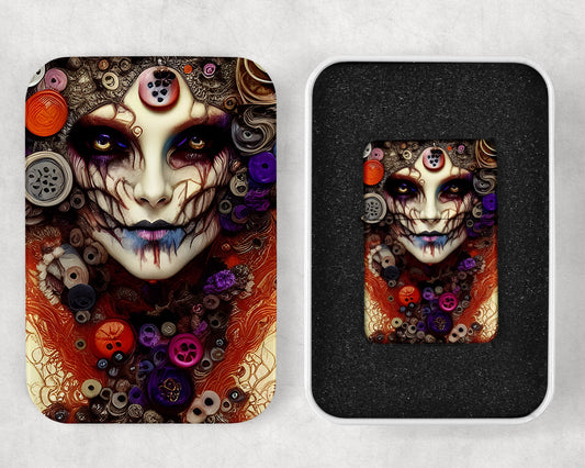 Day of the Dead Art Flip Top Lighter and Matching Gift Tin