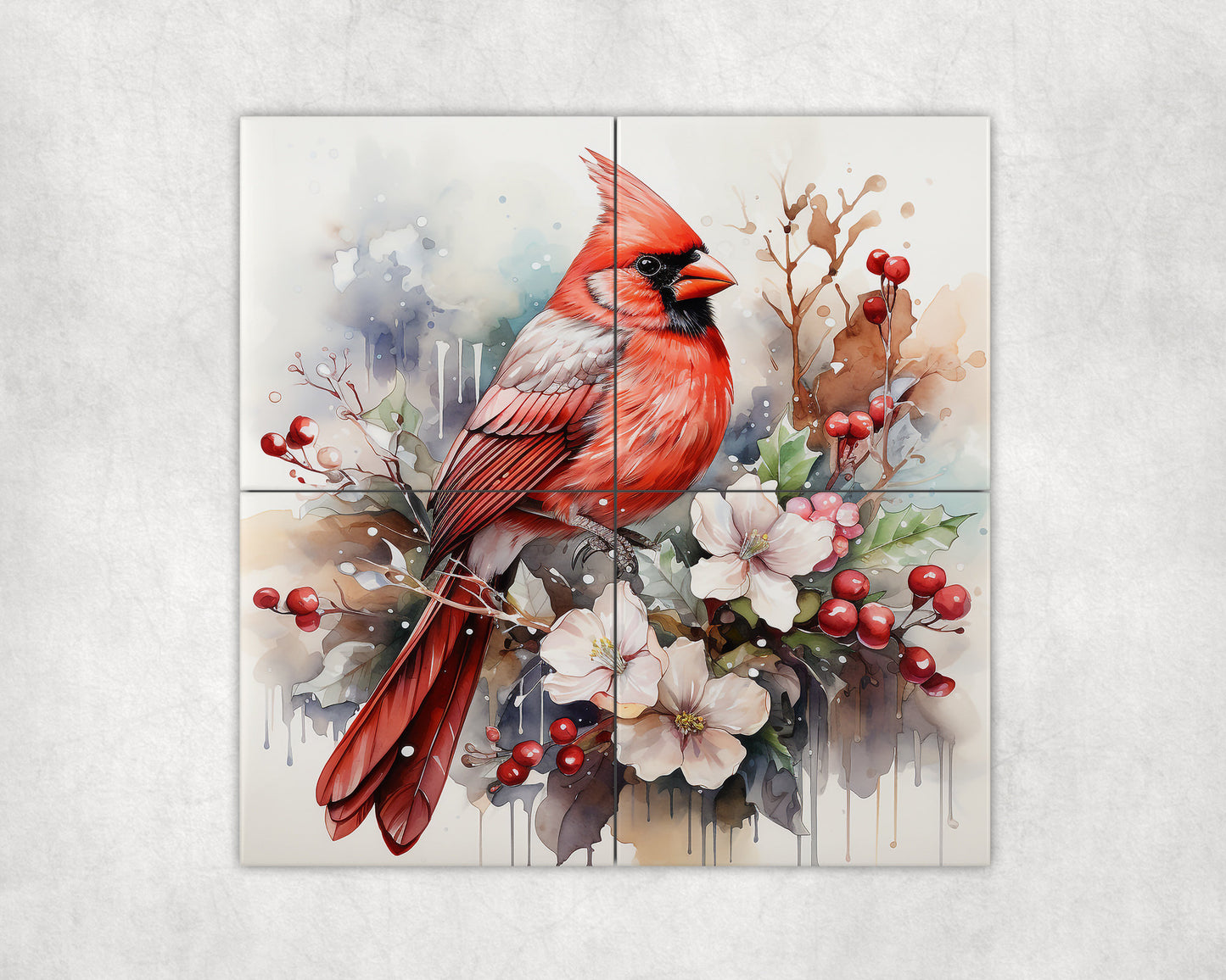 Cardinal Art Loose Tile Mural - 3 sizes Available.