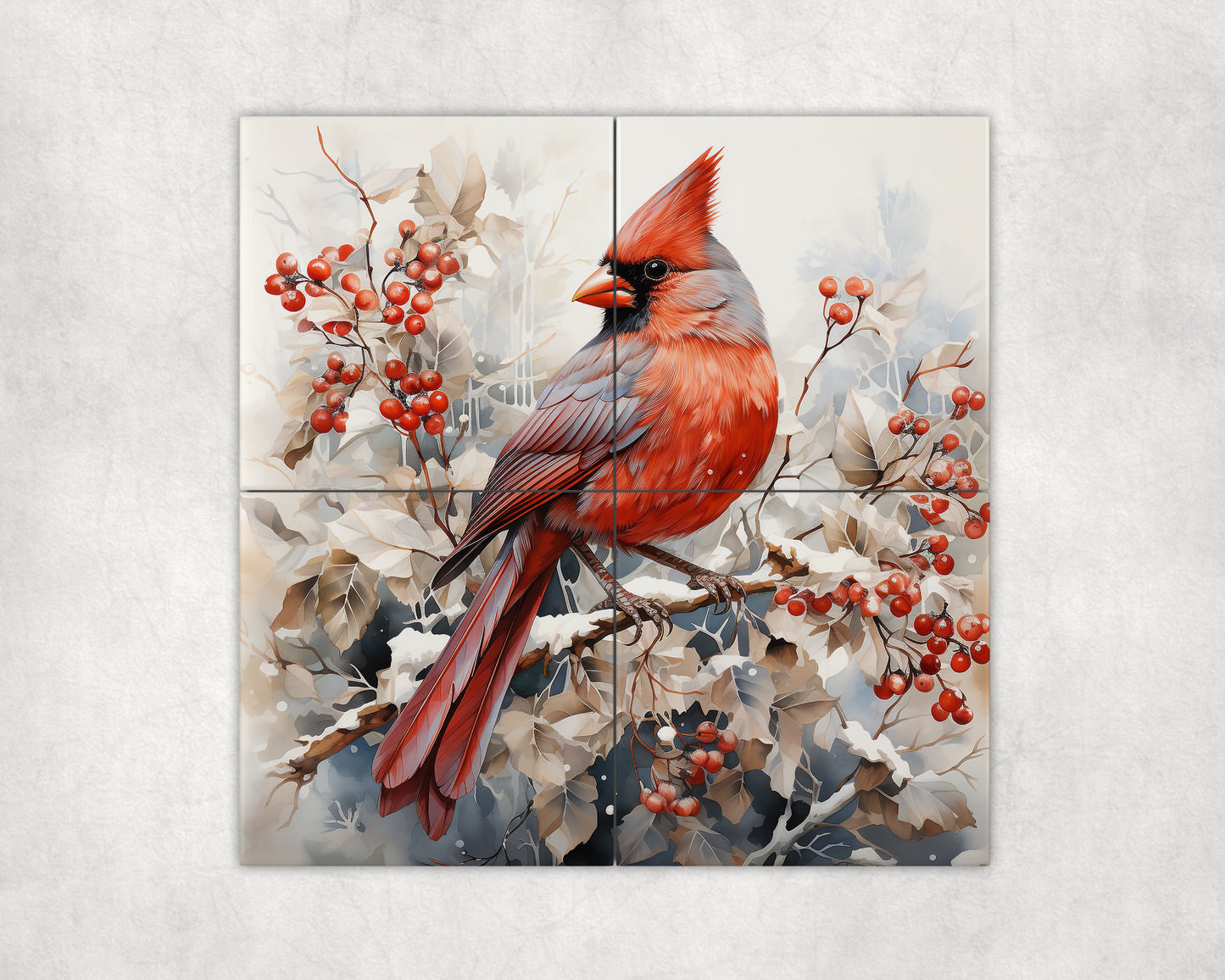 Cardinal Art Loose Tile Mural - 3 sizes Available.