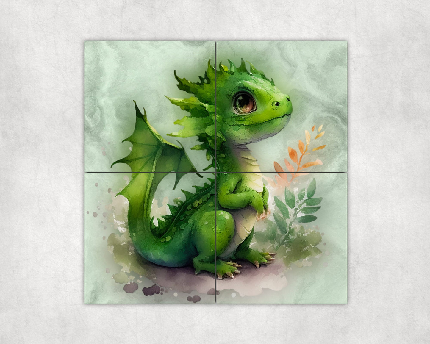 Dragon Art Loose Tile Mural - 3 sizes Available.