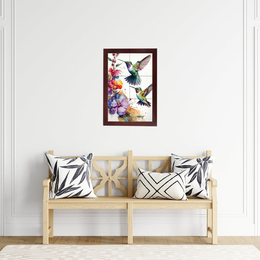 12x18 Hummingbird Art Ceramic Tile Mural