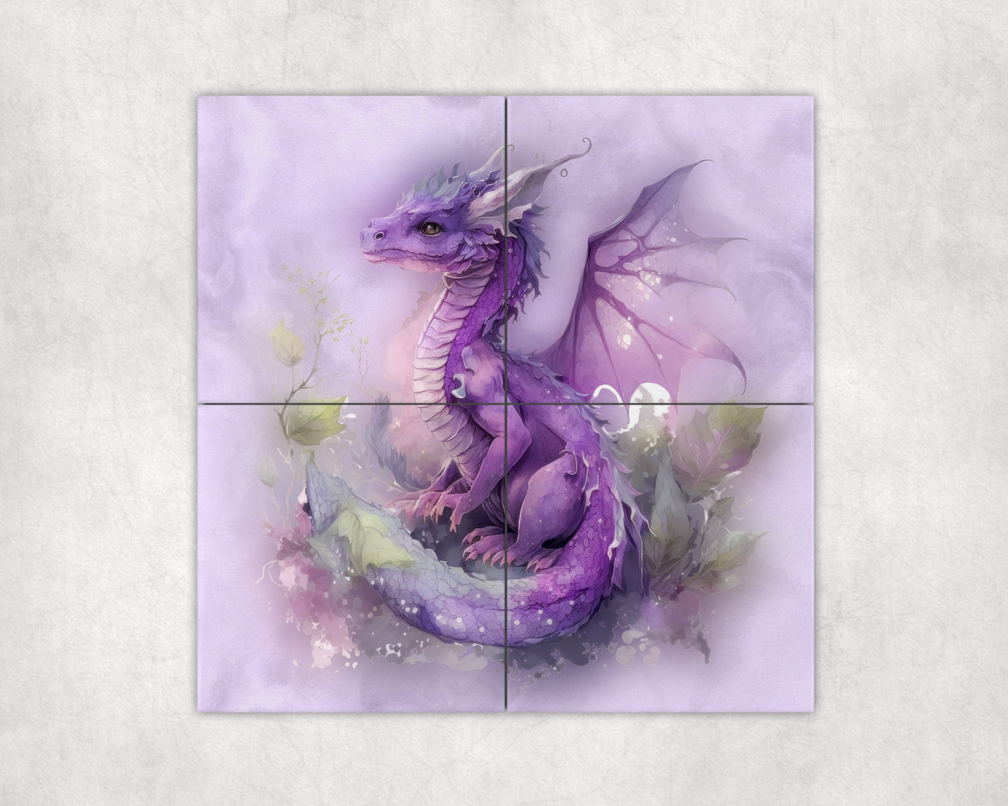 Dragon Art Loose Tile Mural - 3 sizes Available.