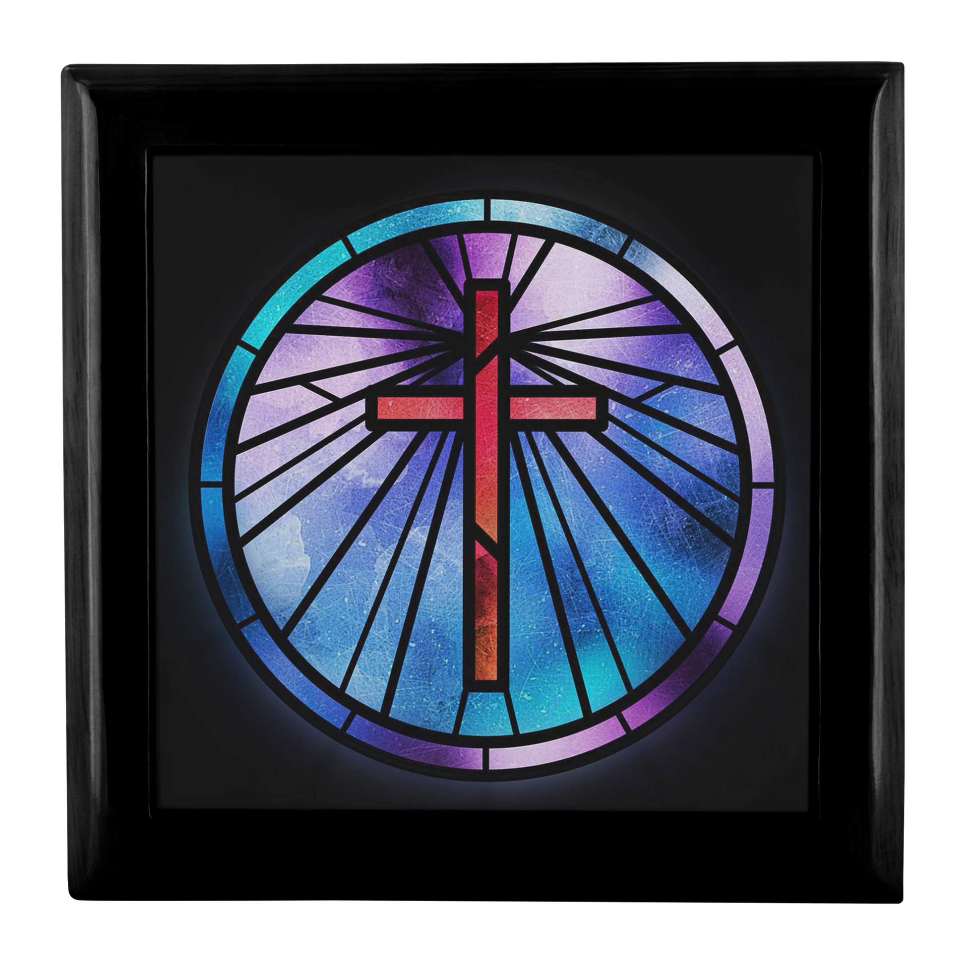 Stained Glass Cross Jewelry Box - Schoppix Gifts