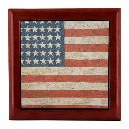 Rustic American Flag Jewelry Box - Schoppix Gifts