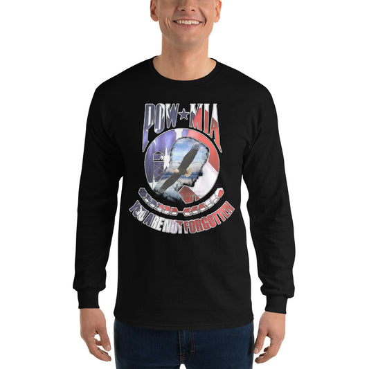 Men's POW/MIA Red, White & Blue Long Sleeve Tee