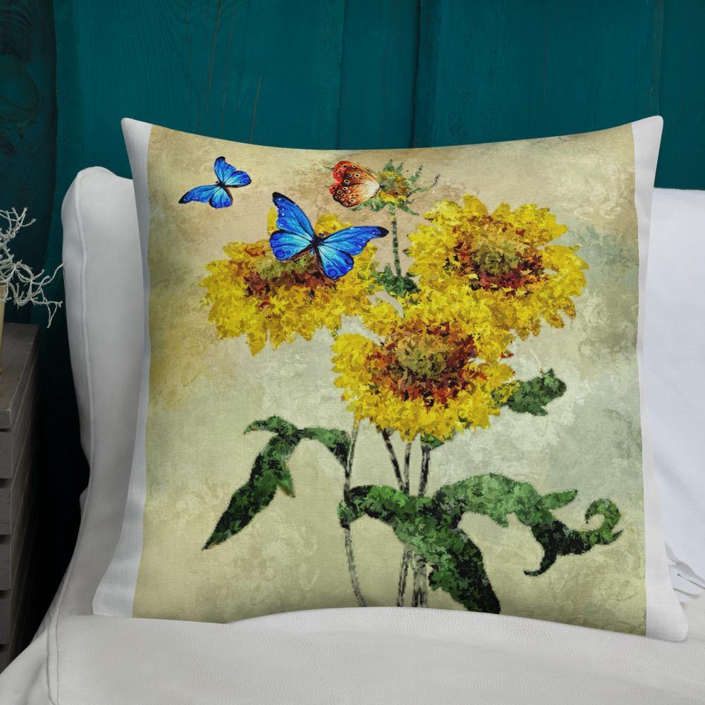 Butterflies and Sunflowers Throw Pillow - Schoppix Gifts
