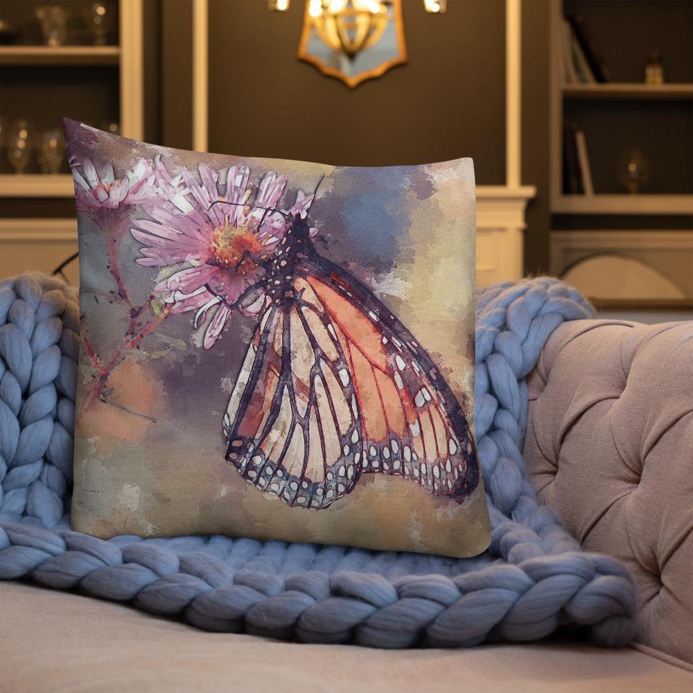 Painted Look Monarch Throw Pillow - Schoppix Gifts