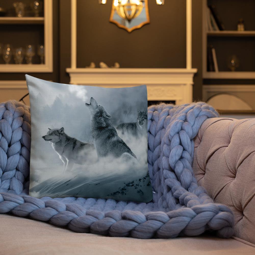 Howling Wolves Throw Pillow - Schoppix Gifts