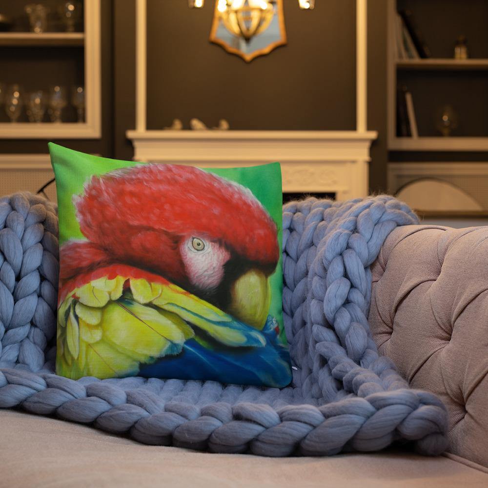 Vibrant Macaw Throw Pillow - Schoppix Gifts