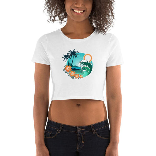 Island Waves Women’s Crop Tee - Schoppix Gifts