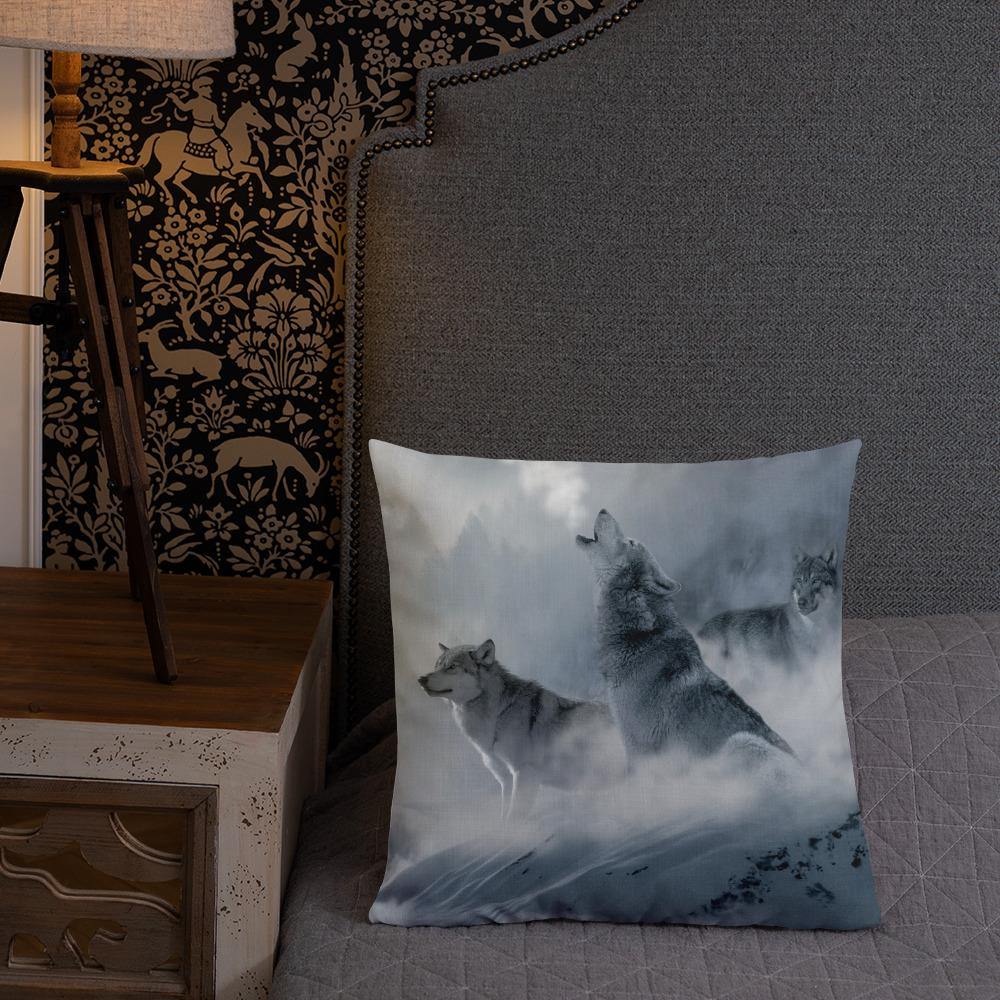 Howling Wolves Throw Pillow - Schoppix Gifts