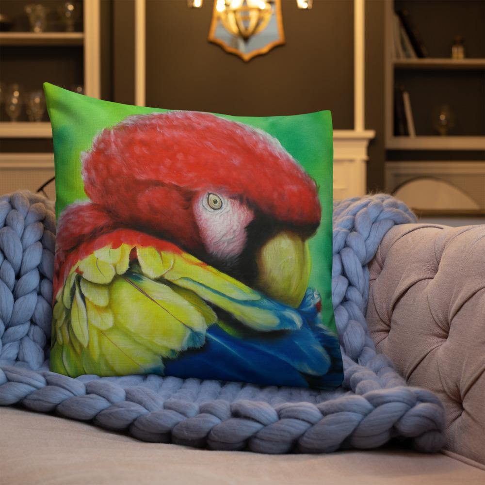 Vibrant Macaw Throw Pillow - Schoppix Gifts