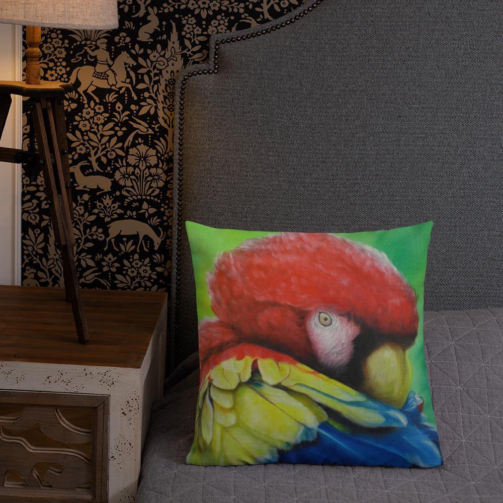 Vibrant Macaw Throw Pillow - Schoppix Gifts