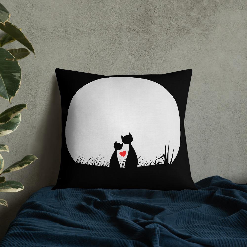 Cats in Love Throw Pillow - Schoppix Gifts