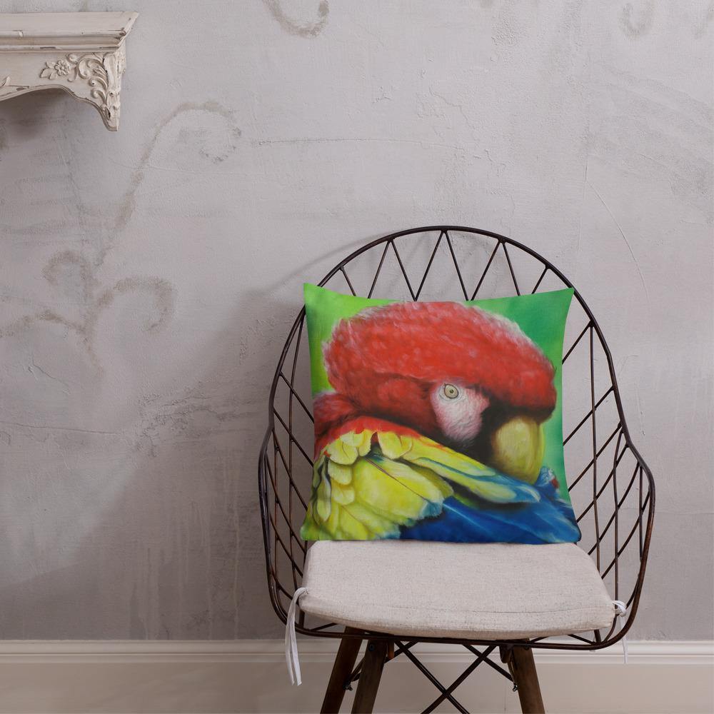 Vibrant Macaw Throw Pillow - Schoppix Gifts