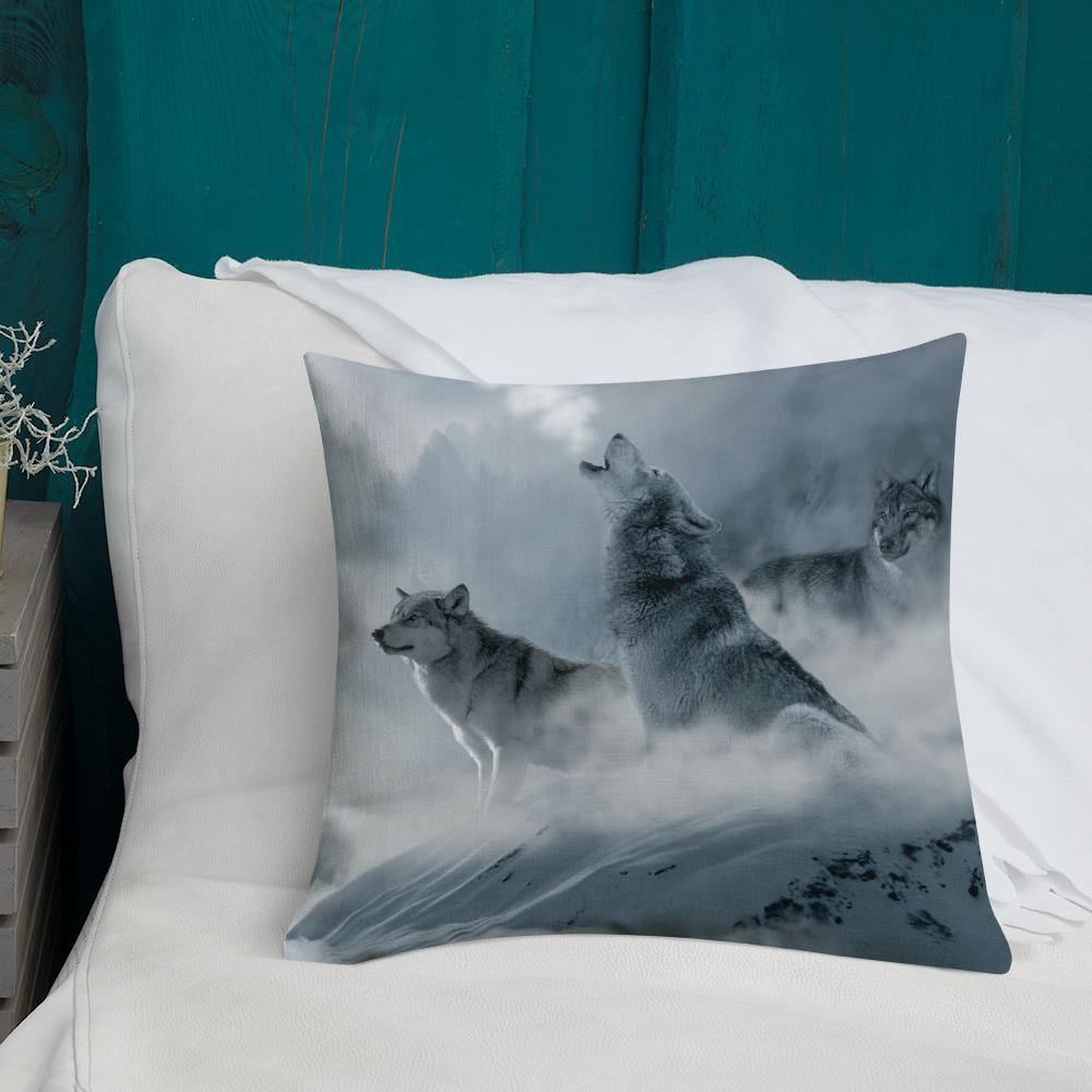 Howling Wolves Throw Pillow - Schoppix Gifts
