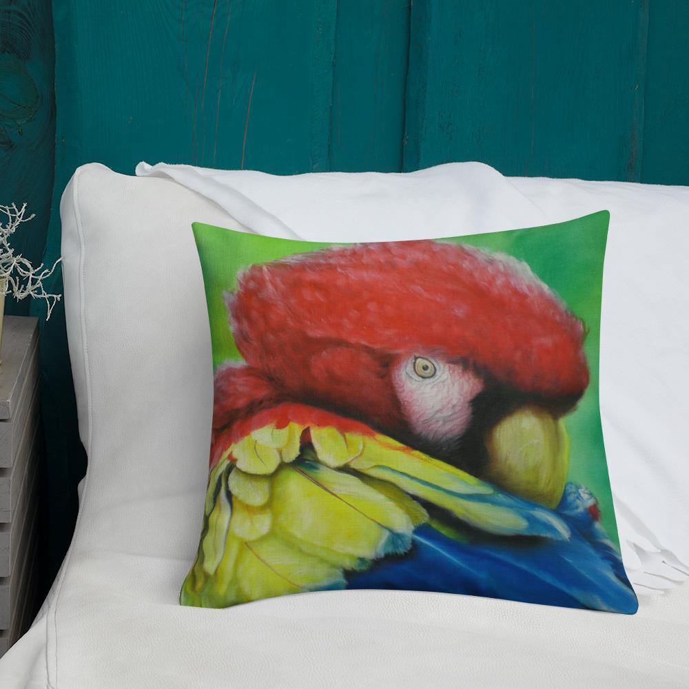 Vibrant Macaw Throw Pillow - Schoppix Gifts