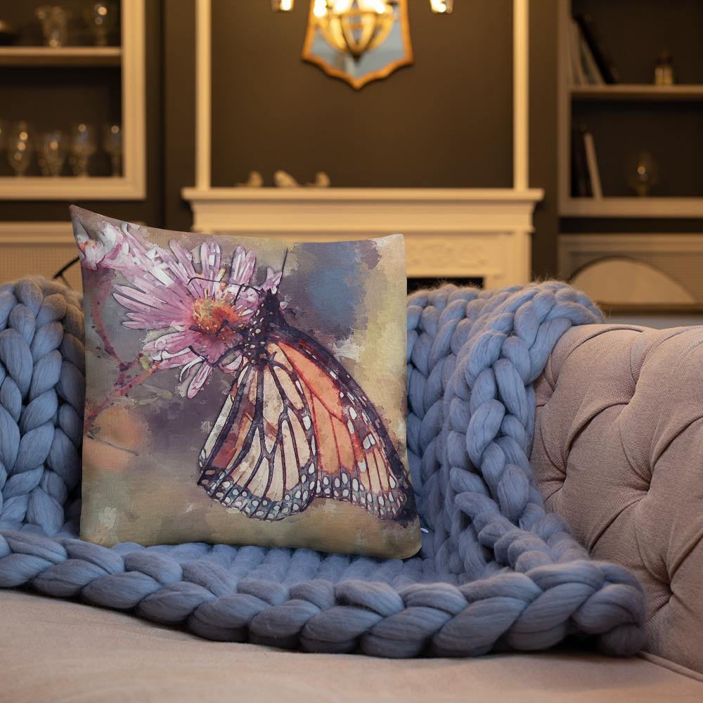 Painted Look Monarch Throw Pillow - Schoppix Gifts