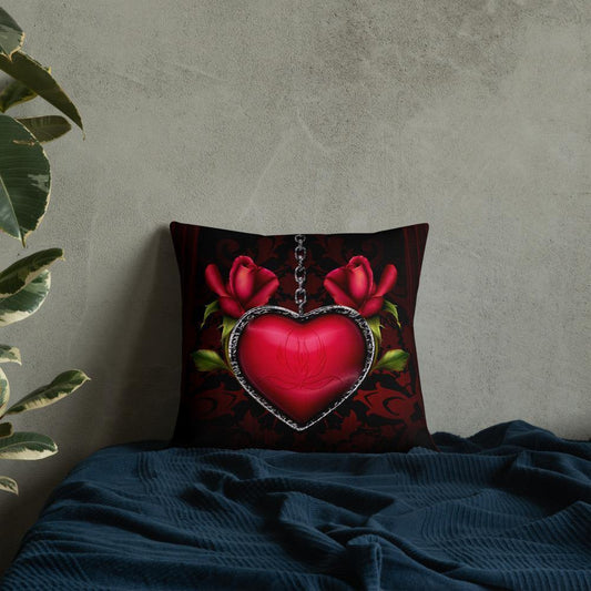 Red Heart Locket Throw Pillow - Schoppix Gifts