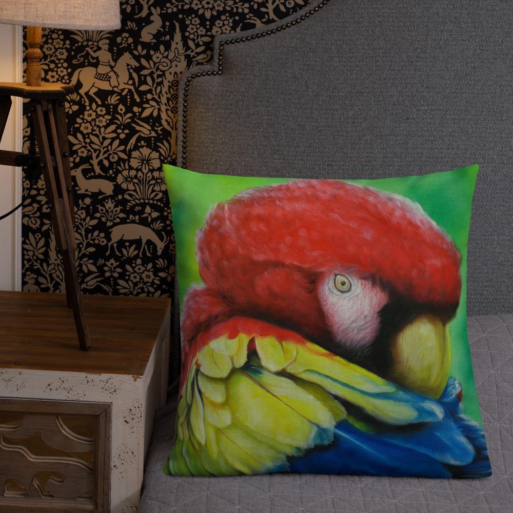 Vibrant Macaw Throw Pillow - Schoppix Gifts
