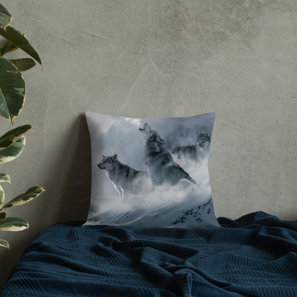 Howling Wolves Throw Pillow - Schoppix Gifts