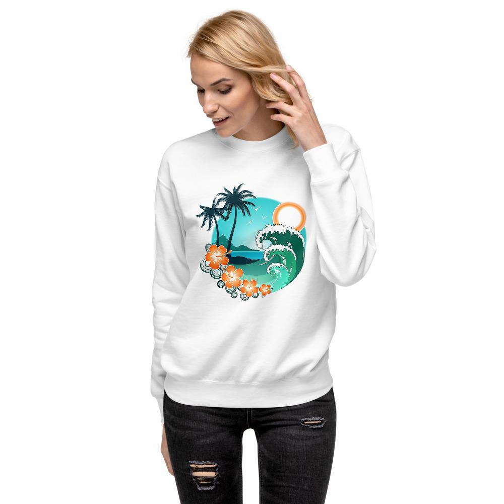 Island Waves Unisex Fleece Pullover - Schoppix Gifts
