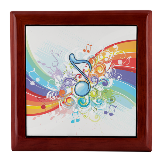 Rainbow Music Notes Jewelry Box - Schoppix Gifts