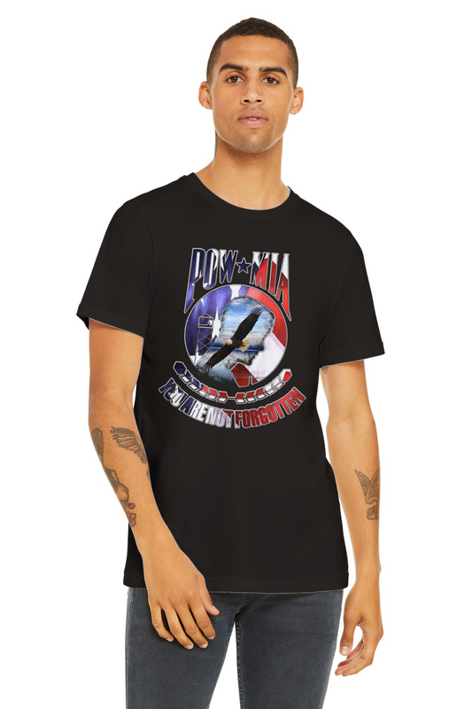 POW MIA Premium Unisex Crewneck T-shirt - Schoppix Gifts