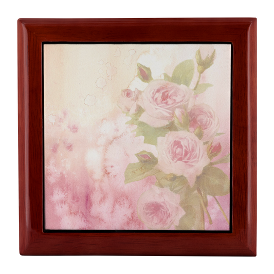 Vintage Look Pink Roses Jewelry Box - Schoppix Gifts