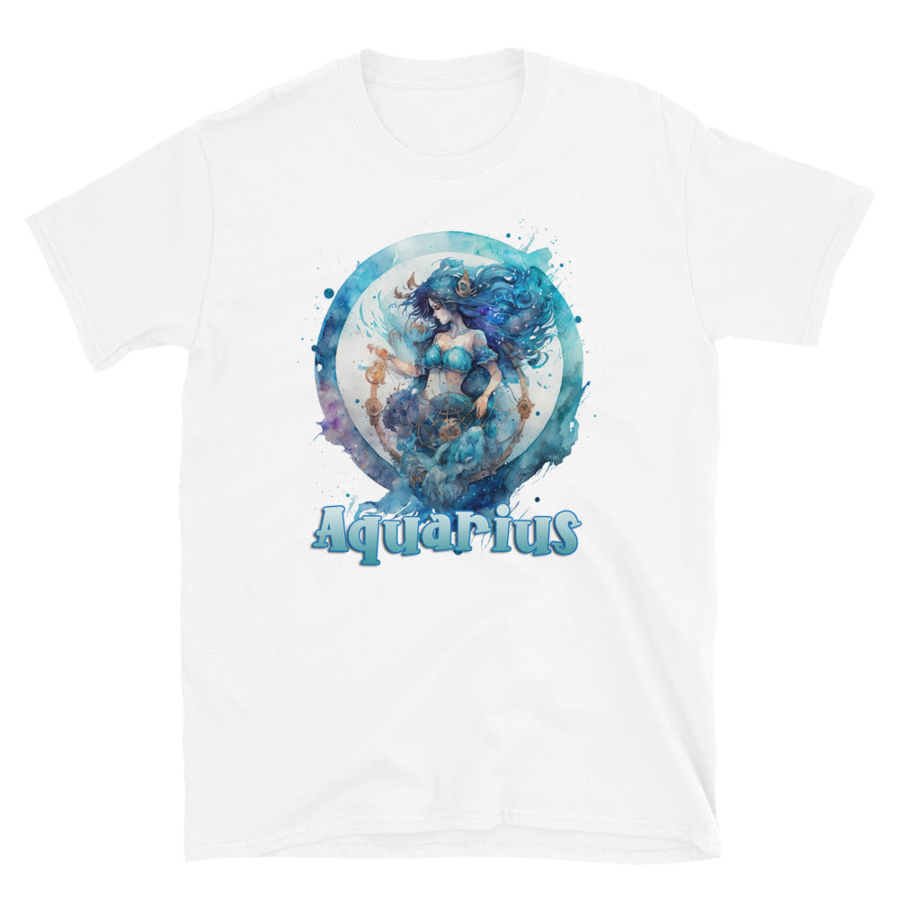 Zodiac Aquarius Short-Sleeve Unisex T-Shirt