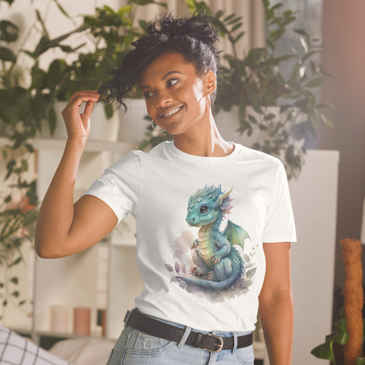 Cute Baby Blue Dragon Short-Sleeve Unisex T-Shirt