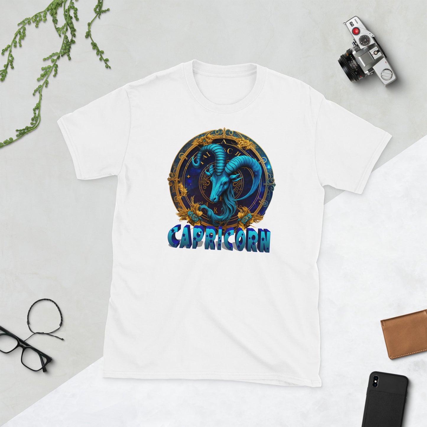 Capricorn Zodiac Art Short-Sleeve Unisex T-Shirt