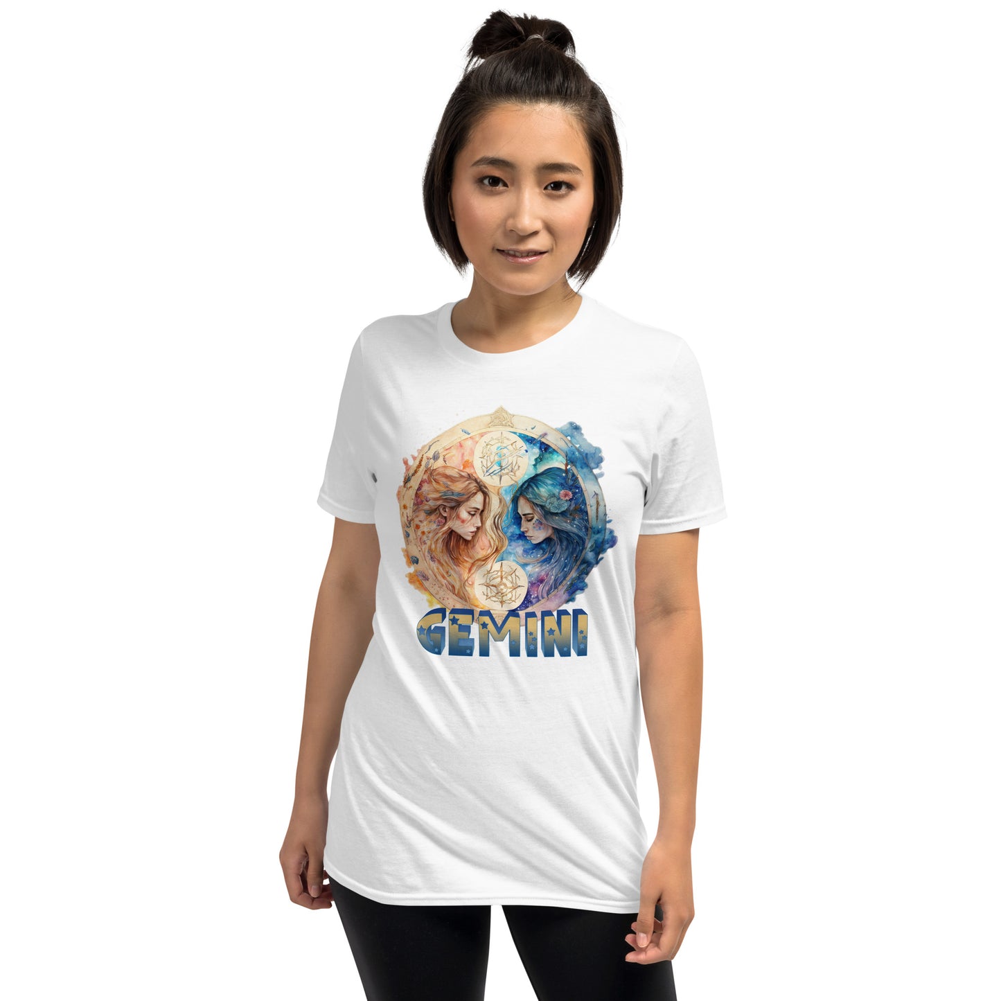 Gemini Zodiac Art Short-Sleeve Unisex T-Shirt