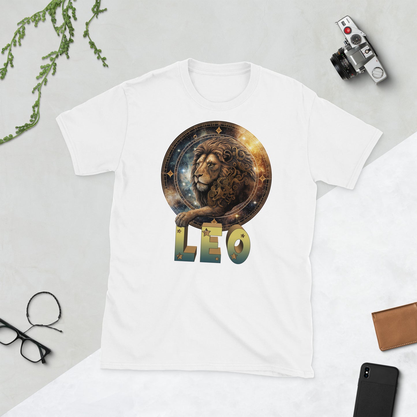 Leo Zodiac Art Short-Sleeve Unisex T-Shirt