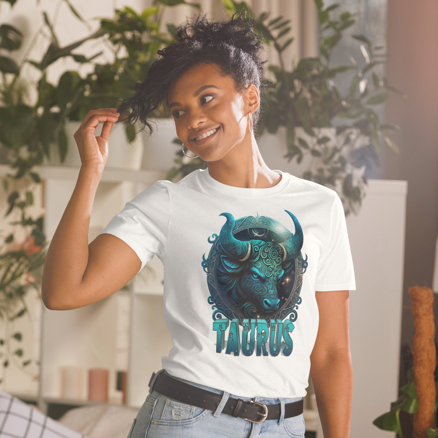 Taurus Zodiac Art Short-Sleeve Unisex T-Shirt