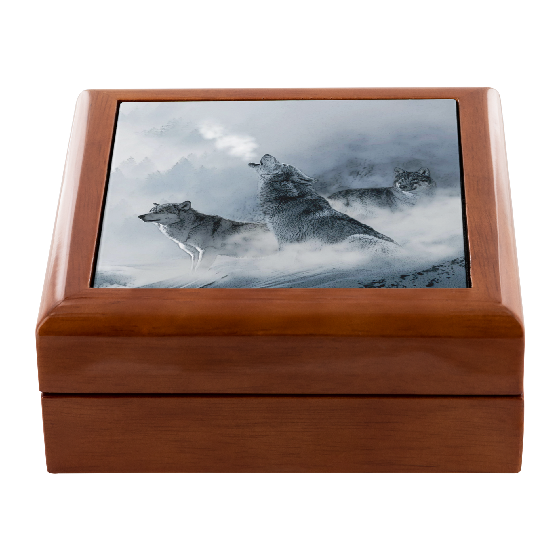 Howling Winter Wolves Jewelry Box - Schoppix Gifts